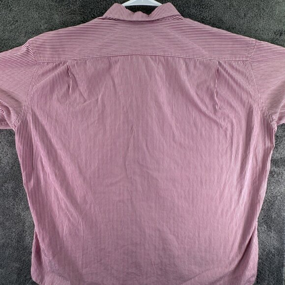 Gitman Bros Long Sleeve Button Up Shirt XL Italy Made Striped Red Adult - Picture 13 of 13